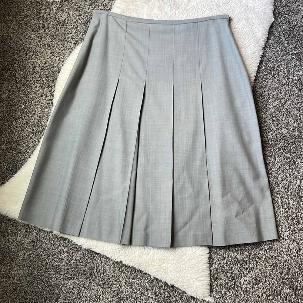 Gray Pleated Skirt